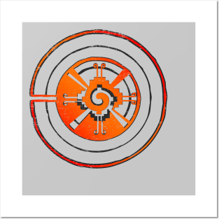 Abstract Design Orange - Grey Shapes - Cool Geometry Posters and Art